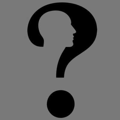 Graphic of a face in a question mark